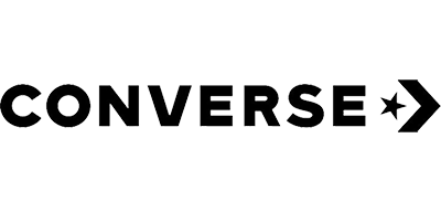 The image shows a logo with the word 'CONVERSE' in bold letters at the bottom, accompanied by an arrow pointing downwards.